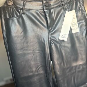 Black Faux Leather Pants